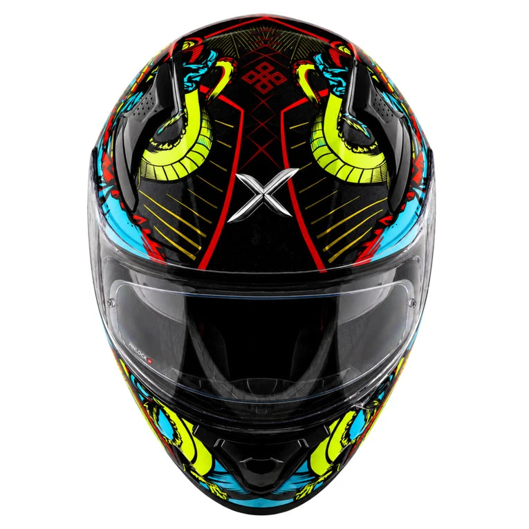 AXOR Apex Scratch Helmet - Black Neon Blue