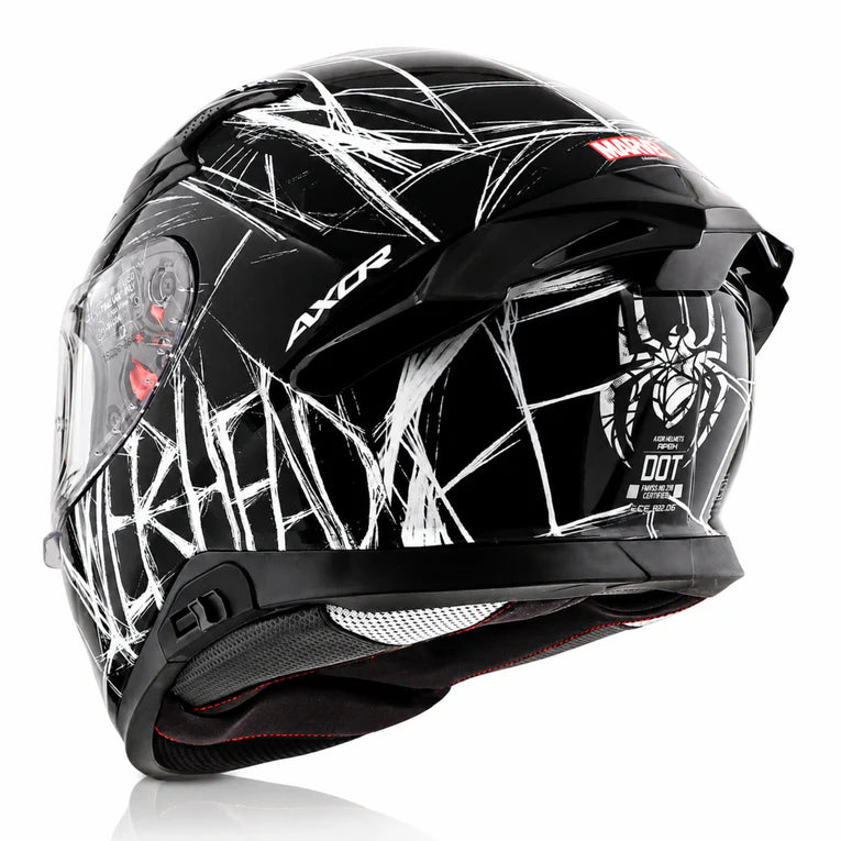 AXOR Apex Marvel Spider Man Edition Helmet - BLACK WHITE