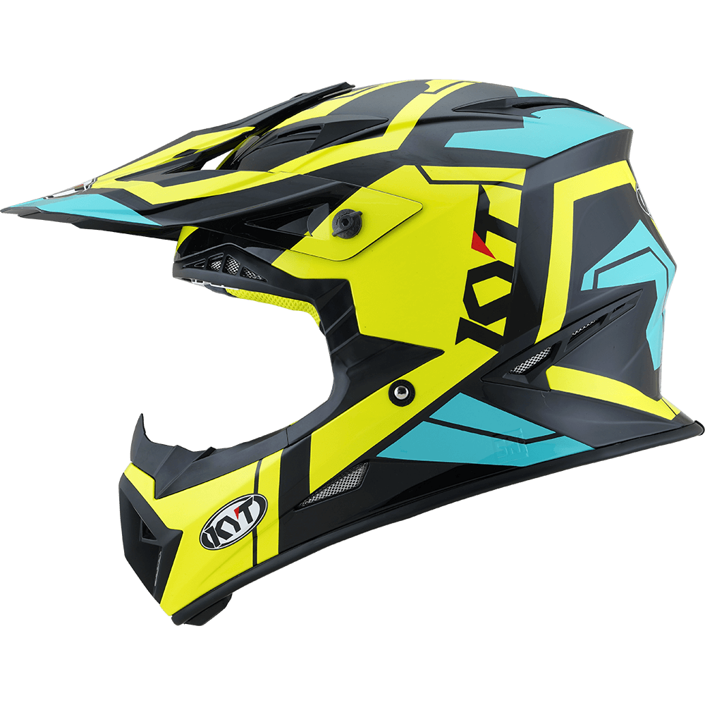 KYT Jumpshot Helmet - Black/Aqua