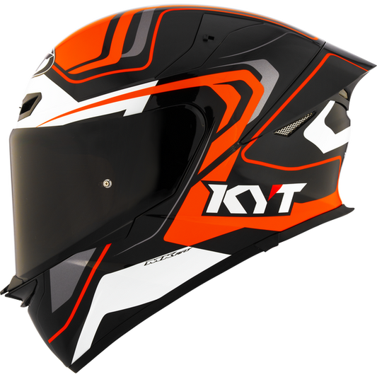 KYT TT-Revo Overtech Helmet - Black Orange