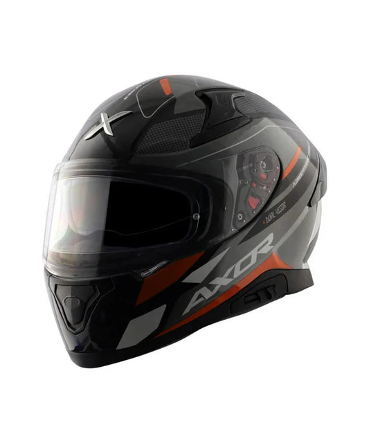 AXOR Apex Turbine Helmet - Black Orange Grey