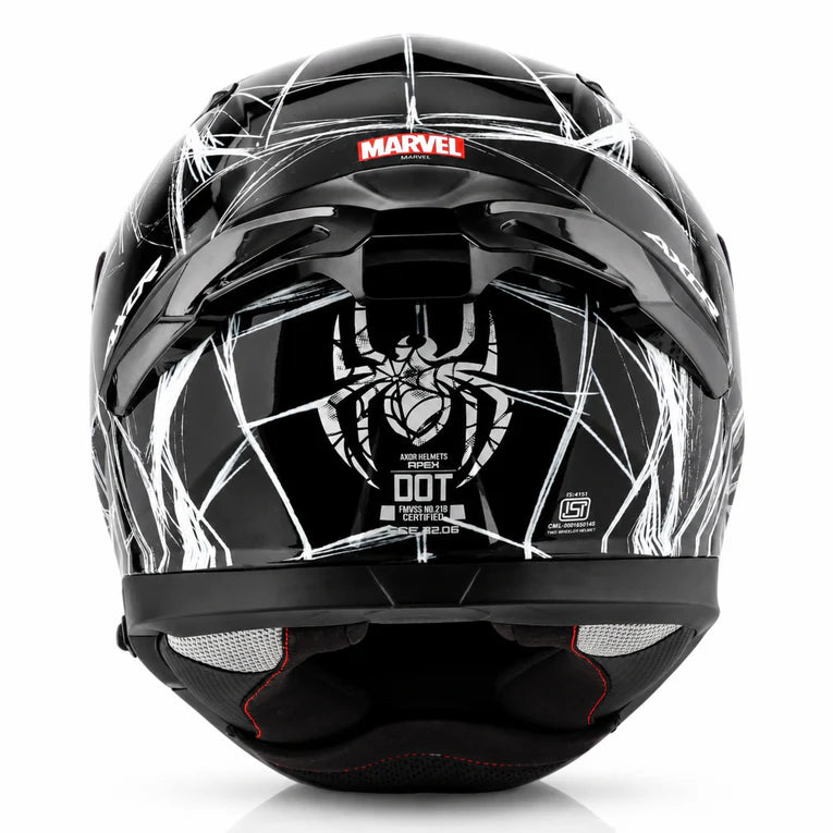 AXOR Apex Marvel Spider Man Edition Helmet - BLACK WHITE