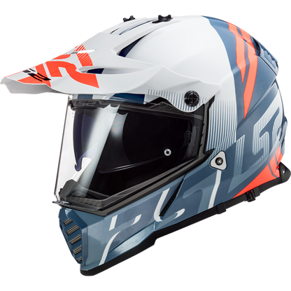 LS2 MX436 PIONEER EVO EVOLVE HELMET - WHITE COBALT