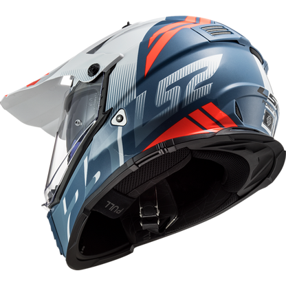 LS2 MX436 PIONEER EVO EVOLVE HELMET - WHITE COBALT