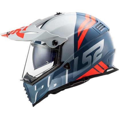 LS2 MX436 PIONEER EVO EVOLVE HELMET - WHITE COBALT