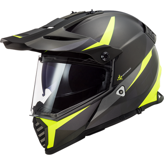 LS2 MX436 PIONEER EVO ROUTER HELMET - GLOSS HV YELLOW