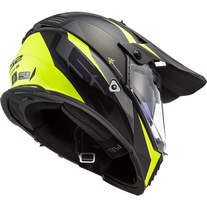 LS2 MX436 PIONEER EVO ROUTER HELMET - GLOSS HV YELLOW