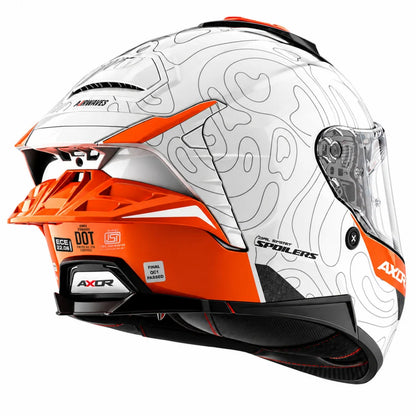 AXOR Brutale Airwaves Dual Spoiler Helmet - White Orange