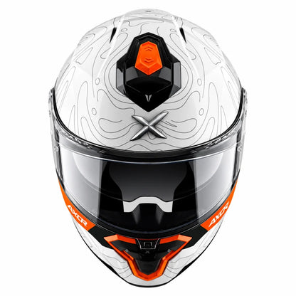 AXOR Brutale Airwaves Dual Spoiler Helmet - White Orange