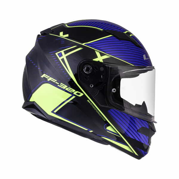 LS2 FF320 STREAM EVO LEVEL HELMET - GLOSS BLACK HI-VIZ YELLOW