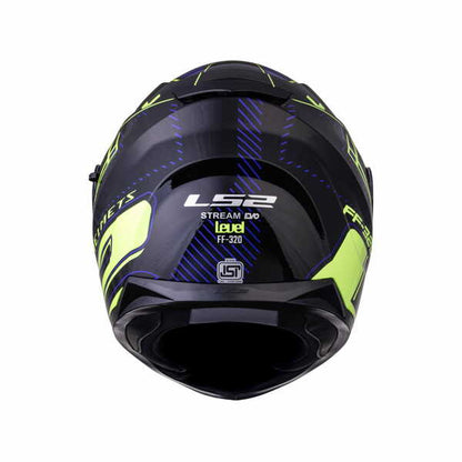 LS2 FF320 STREAM EVO LEVEL HELMET - GLOSS BLACK HI-VIZ YELLOW