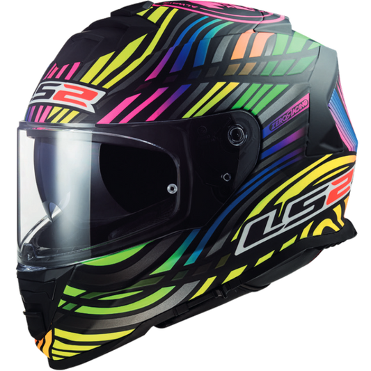 LS2 FF800 STORM 2 HELMET - MATT BLACK RAINBOW