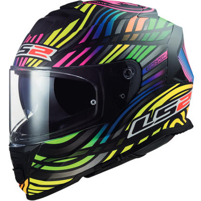 LS2 FF800 STORM 2 HELMET - MATT BLACK RAINBOW