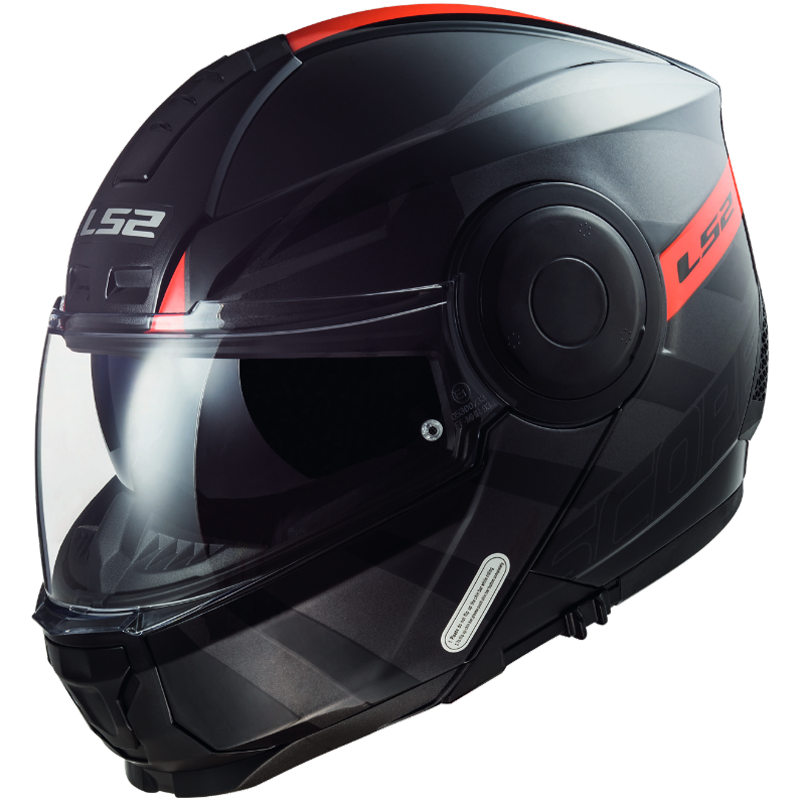 LS2 FF902 SCOPE HAMR HELMET - GLOSS BLACK TITANIUM RED