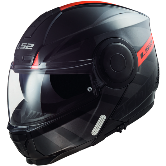 LS2 FF902 SCOPE HAMR HELMET - GLOSS BLACK TITANIUM RED