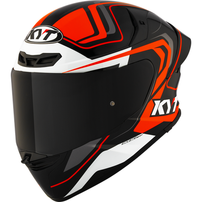 KYT TT-Revo Overtech Helmet - Black Orange
