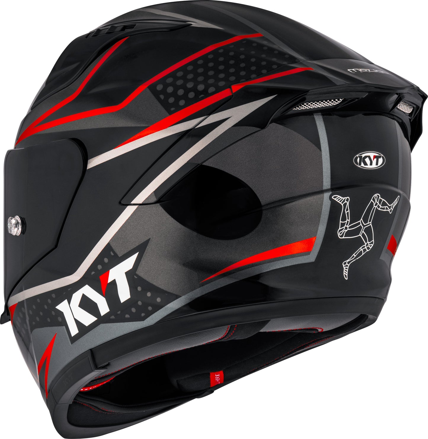 KYT Striker SV Davo Replica Helmet - Red Fluo