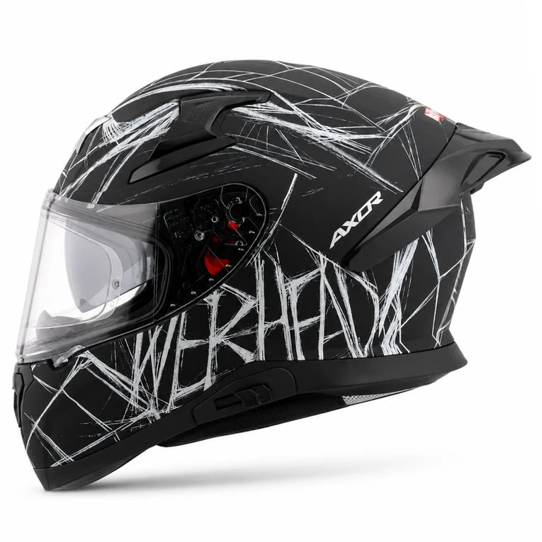 AXOR Apex Marvel Spider Man Edition Helmet - DULL BLACK WHITE