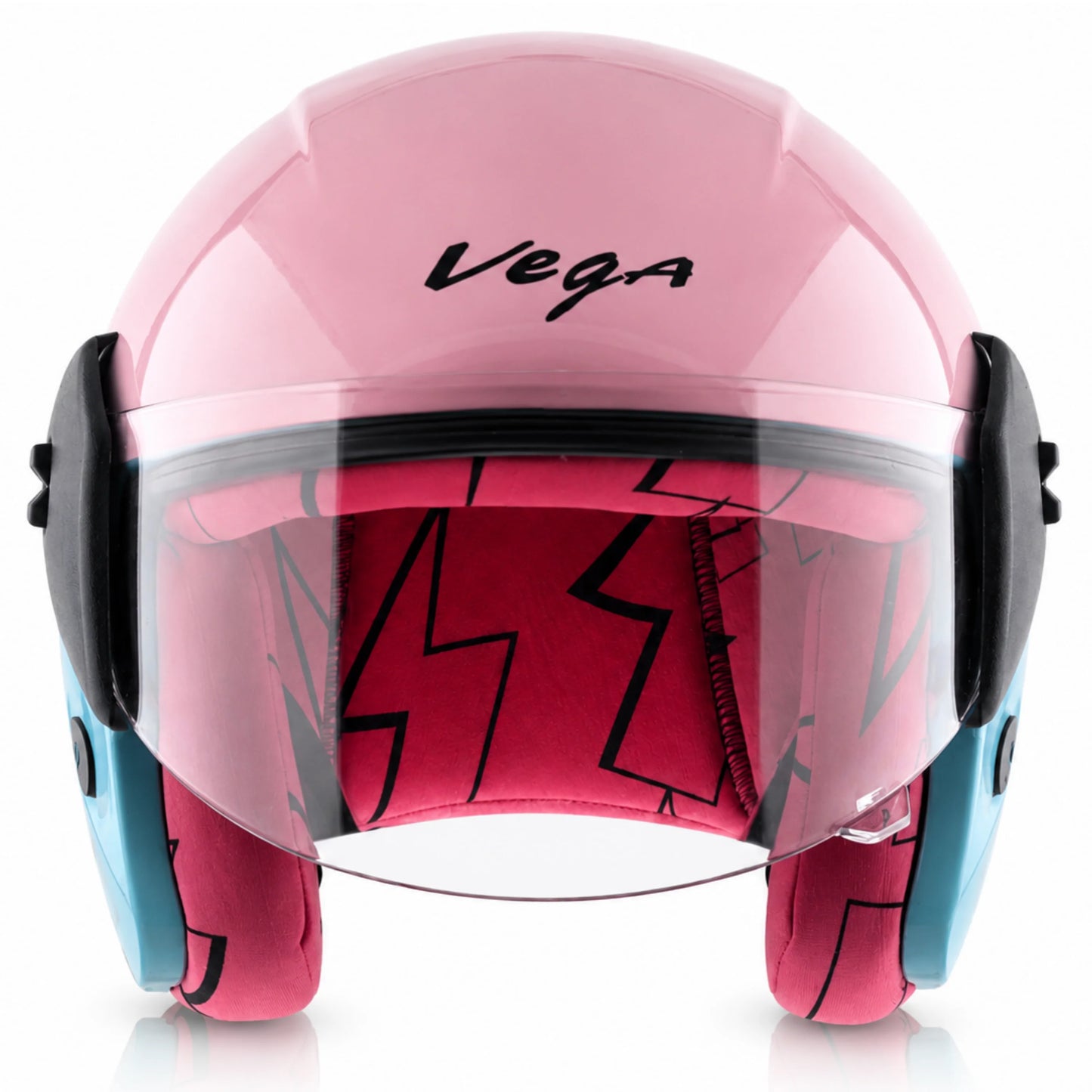 Vega Buds Junior Ducklings Open Face Helmet - Mint Neon Yellow