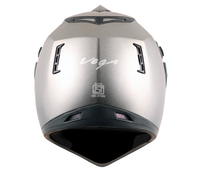 Vega Off Road Secret Full Face Helmet (Dull Anthra Black, M) Free Shipping  US