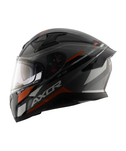 AXOR Apex Turbine Helmet - Black Orange Grey