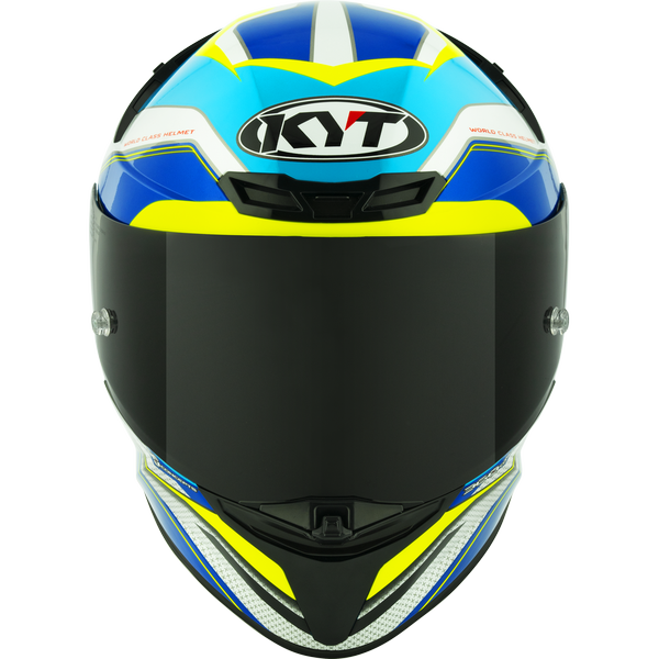 KYT TT-Revo Grand Prix Helmet - White/Light Blue