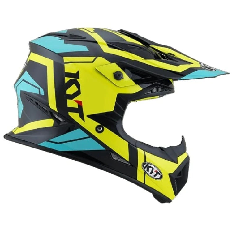 KYT Jumpshot Helmet - Black/Aqua