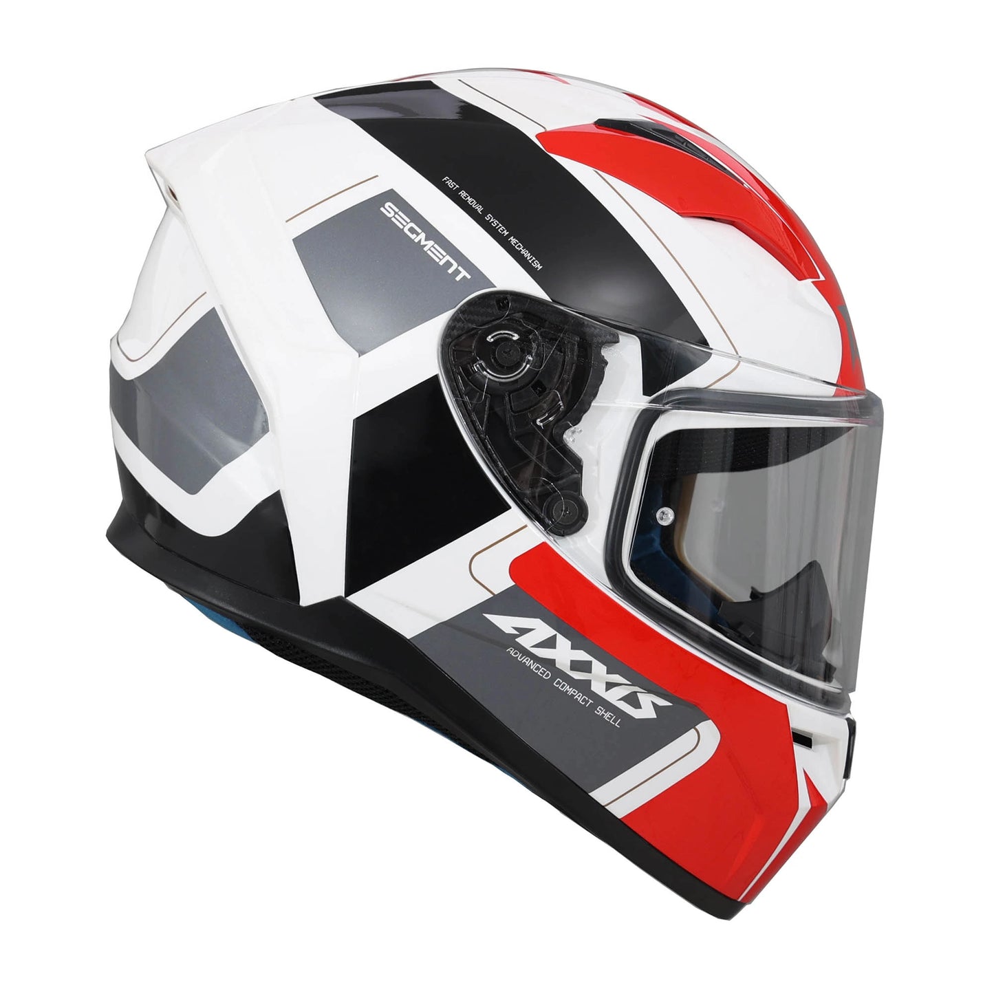 AXXIS SEGMENT VANTAGE A5 HELMET - GLOSS WHITE RED