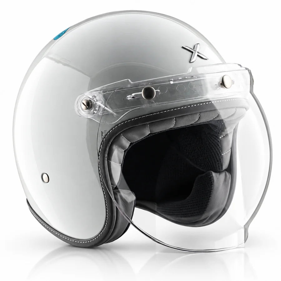 Axor Retro Jet Flyy Helmet - Pearl White Blue