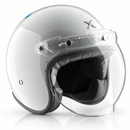 Axor Retro Jet Flyy Helmet - Pearl White Blue