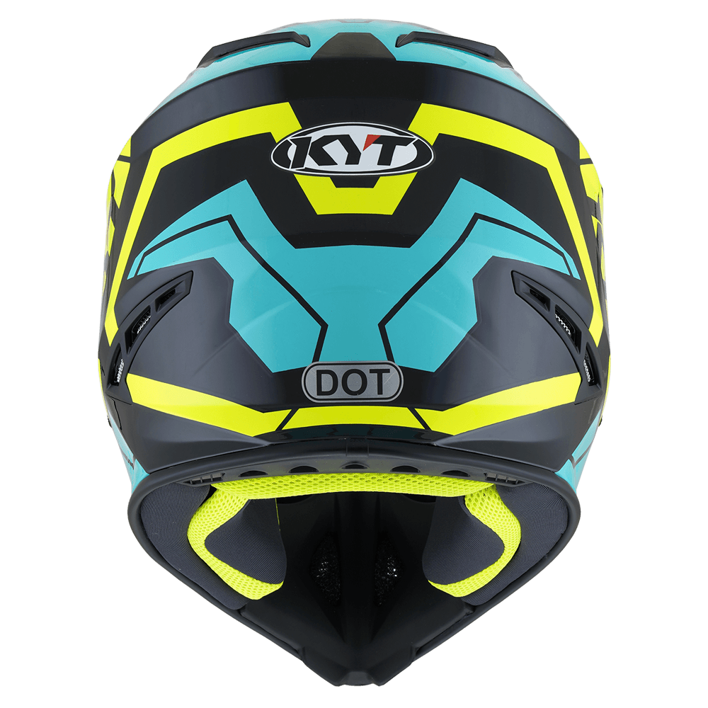 KYT Jumpshot Helmet - Black/Aqua