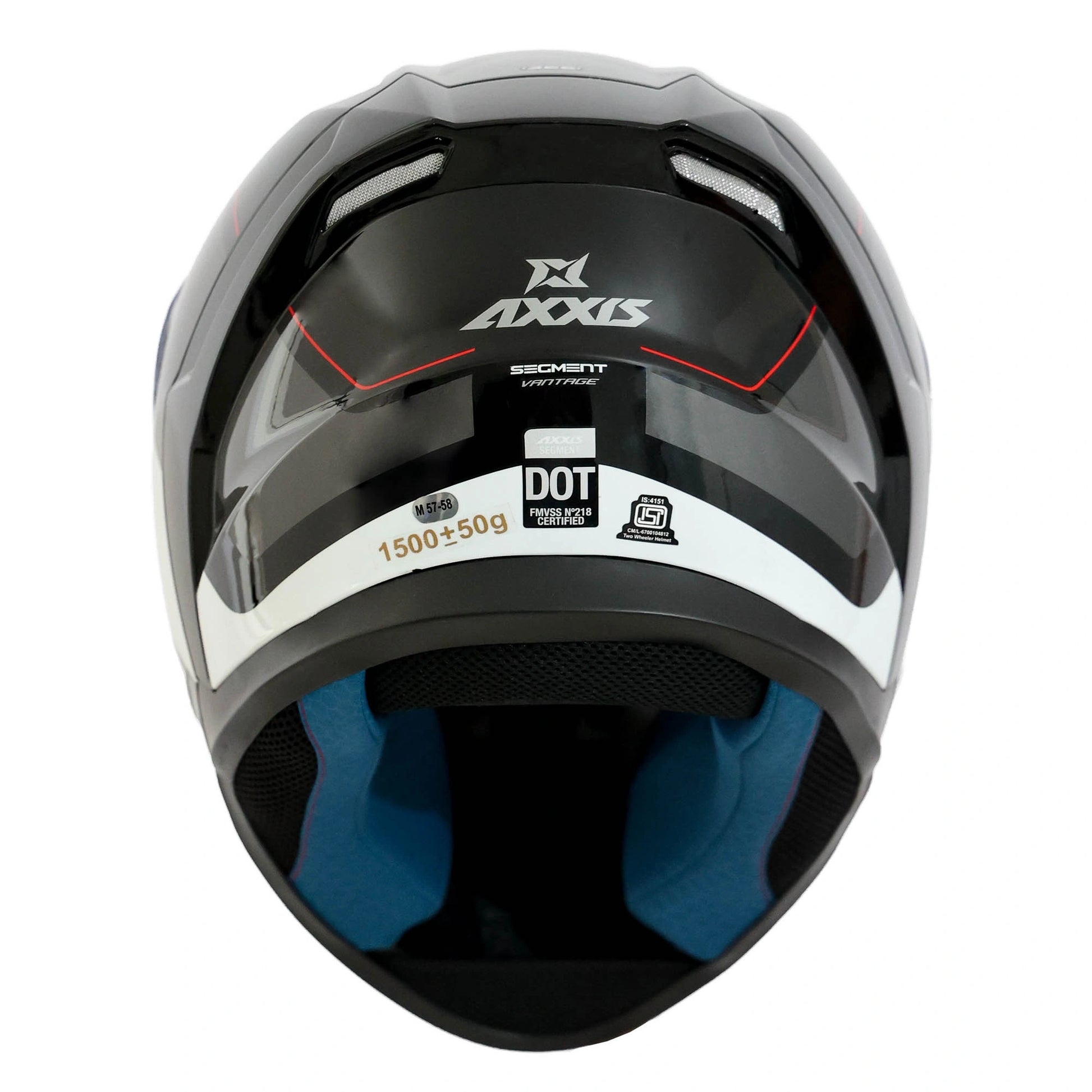 Black motorcycle helmet with brand logo on a white background