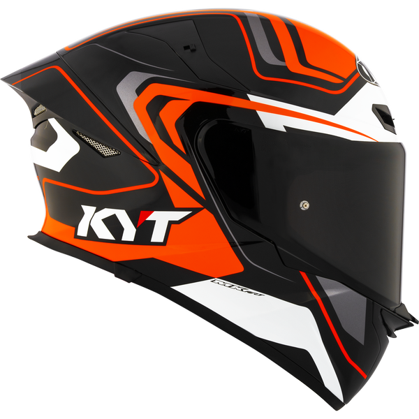 KYT TT-Revo Overtech Helmet - Black Orange
