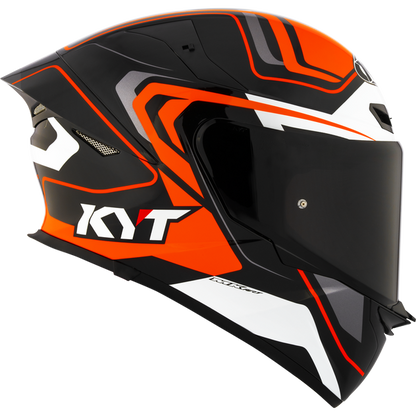 KYT TT-Revo Overtech Helmet - Black Orange
