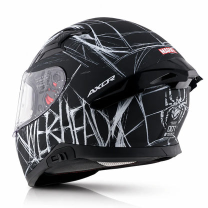 AXOR Apex Marvel Spider Man Edition Helmet - DULL BLACK WHITE