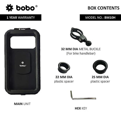 BOBO BM10H (Handle Fit) Fully Waterproof Bike / Cycle Phone Holder