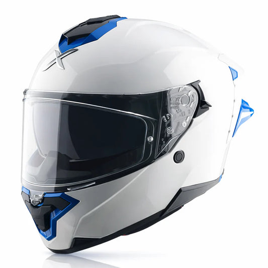 AXOR Brutale Corsa Dual Spoiler Helmet - White Blue