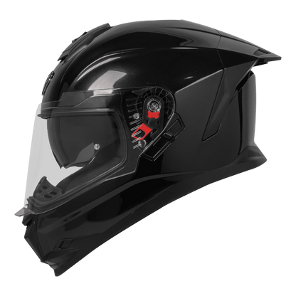 STEELBIRD SBH-57 ISS FIGHTER HELMET - GLOSSY BLACK