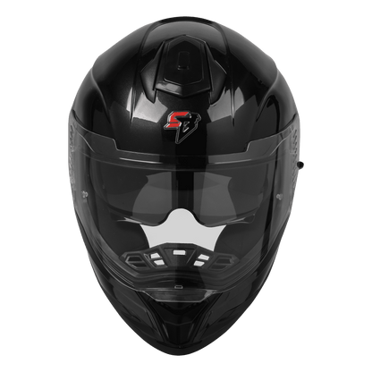 STEELBIRD SBH-57 ISS FIGHTER HELMET - GLOSSY BLACK