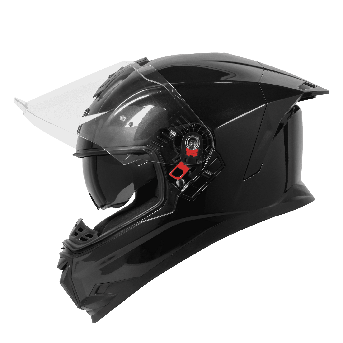 STEELBIRD SBH-57 ISS FIGHTER HELMET - GLOSSY BLACK