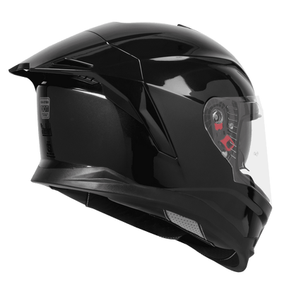 STEELBIRD SBH-57 ISS FIGHTER HELMET - GLOSSY BLACK