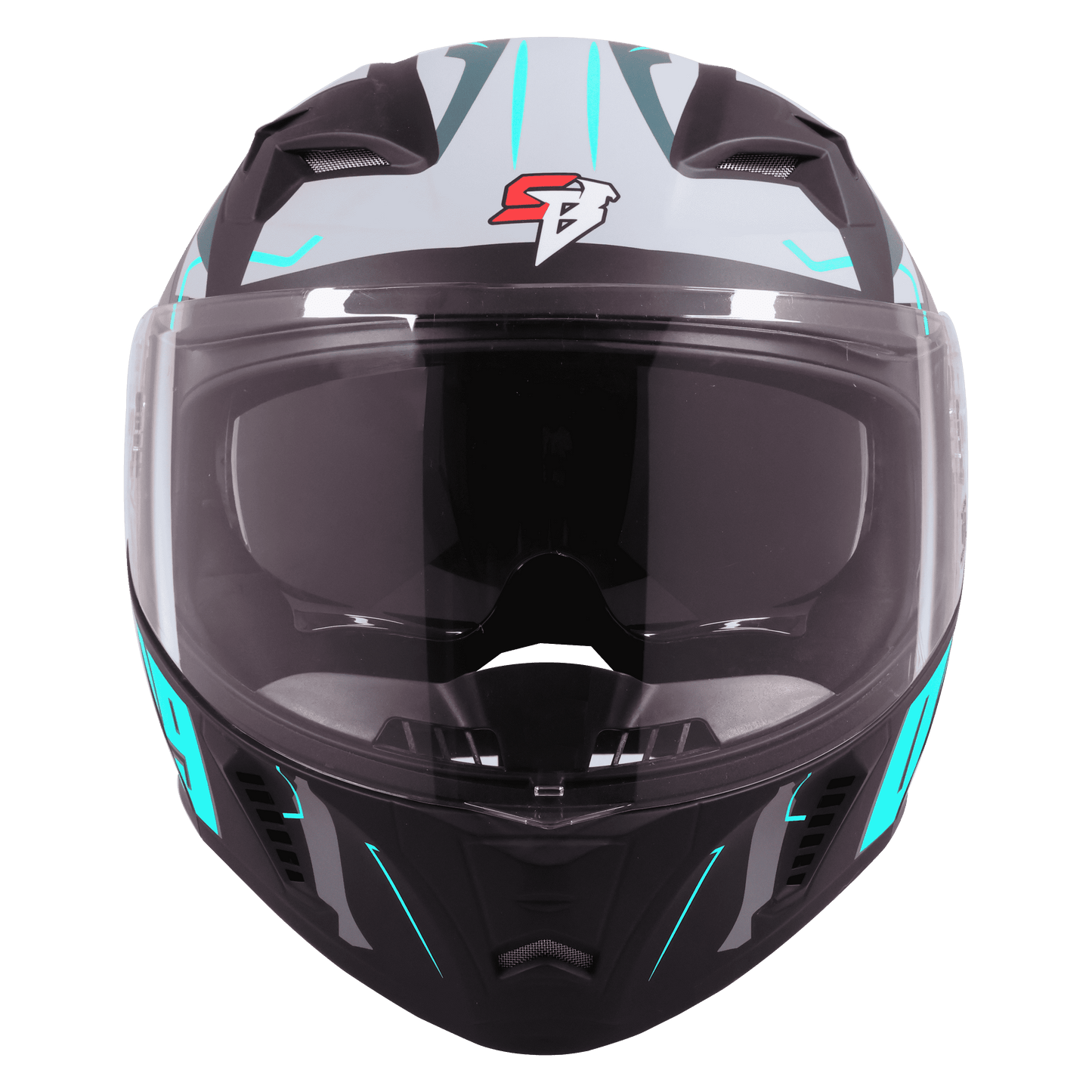STEELBIRD SBA-20 ISS 09 HELMET - GLOSSY BLACK WITH JAZZ BLUE