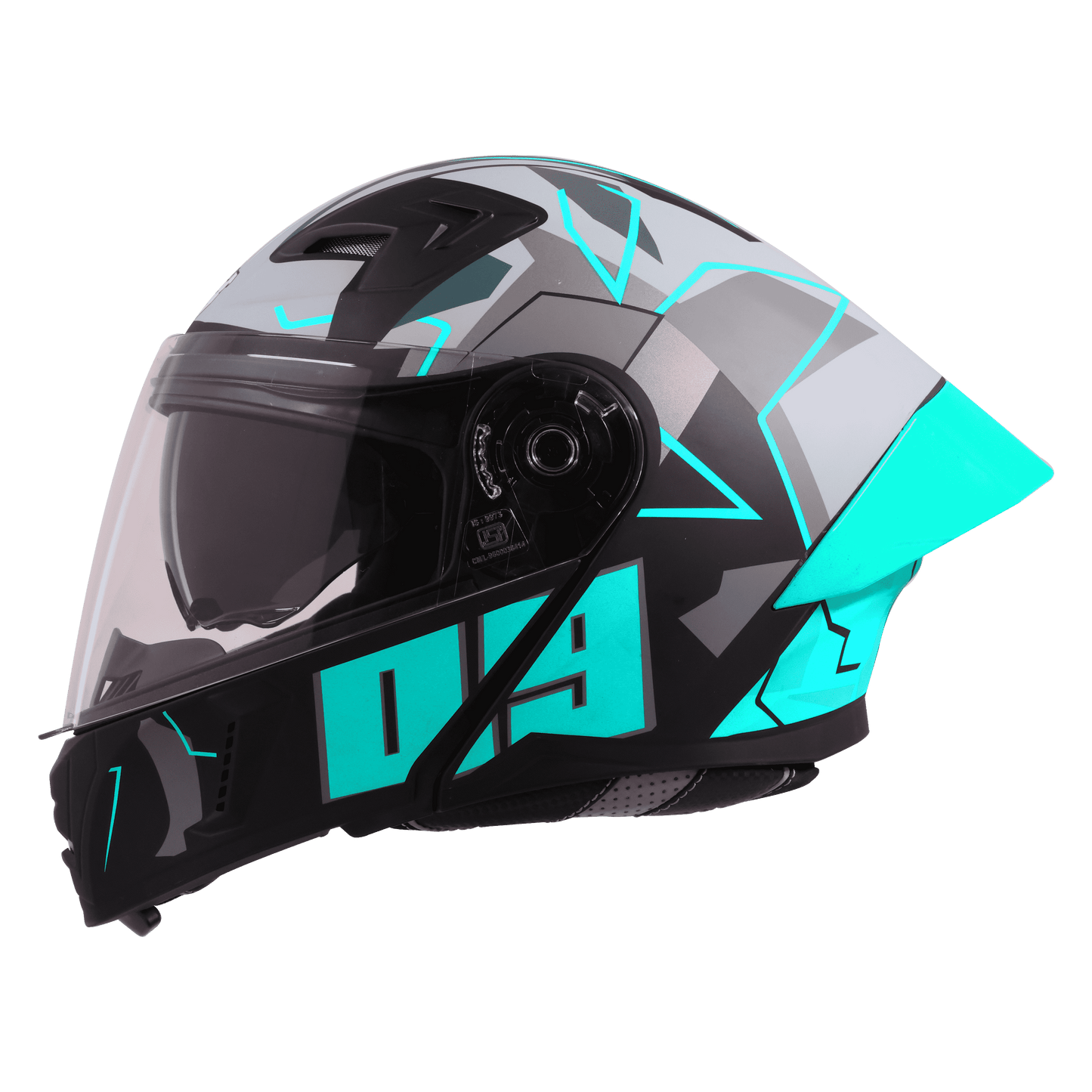 STEELBIRD SBA-20 ISS 09 HELMET - GLOSSY BLACK WITH JAZZ BLUE