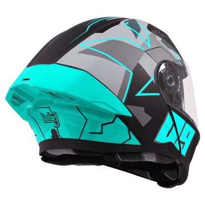 STEELBIRD SBA-20 ISS 09 HELMET - GLOSSY BLACK WITH JAZZ BLUE