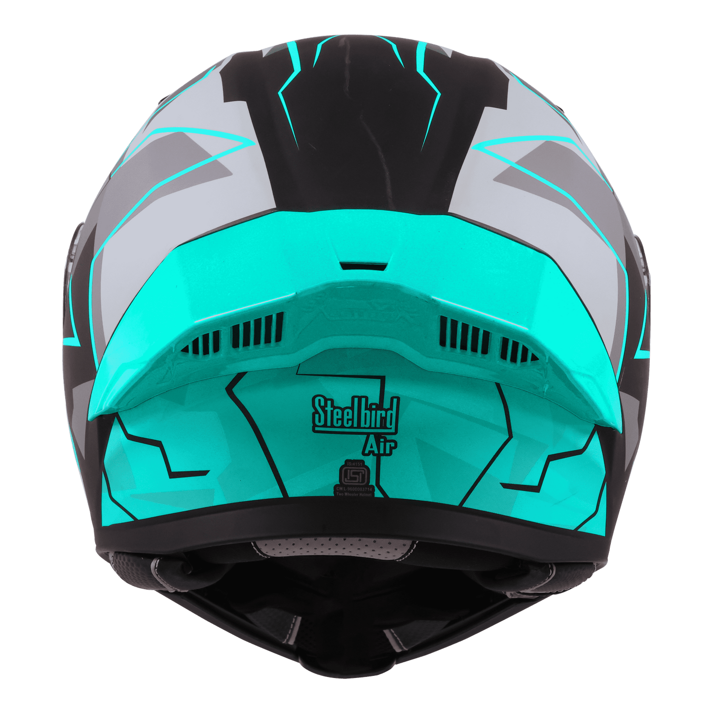 STEELBIRD SBA-20 ISS 09 HELMET - GLOSSY BLACK WITH JAZZ BLUE