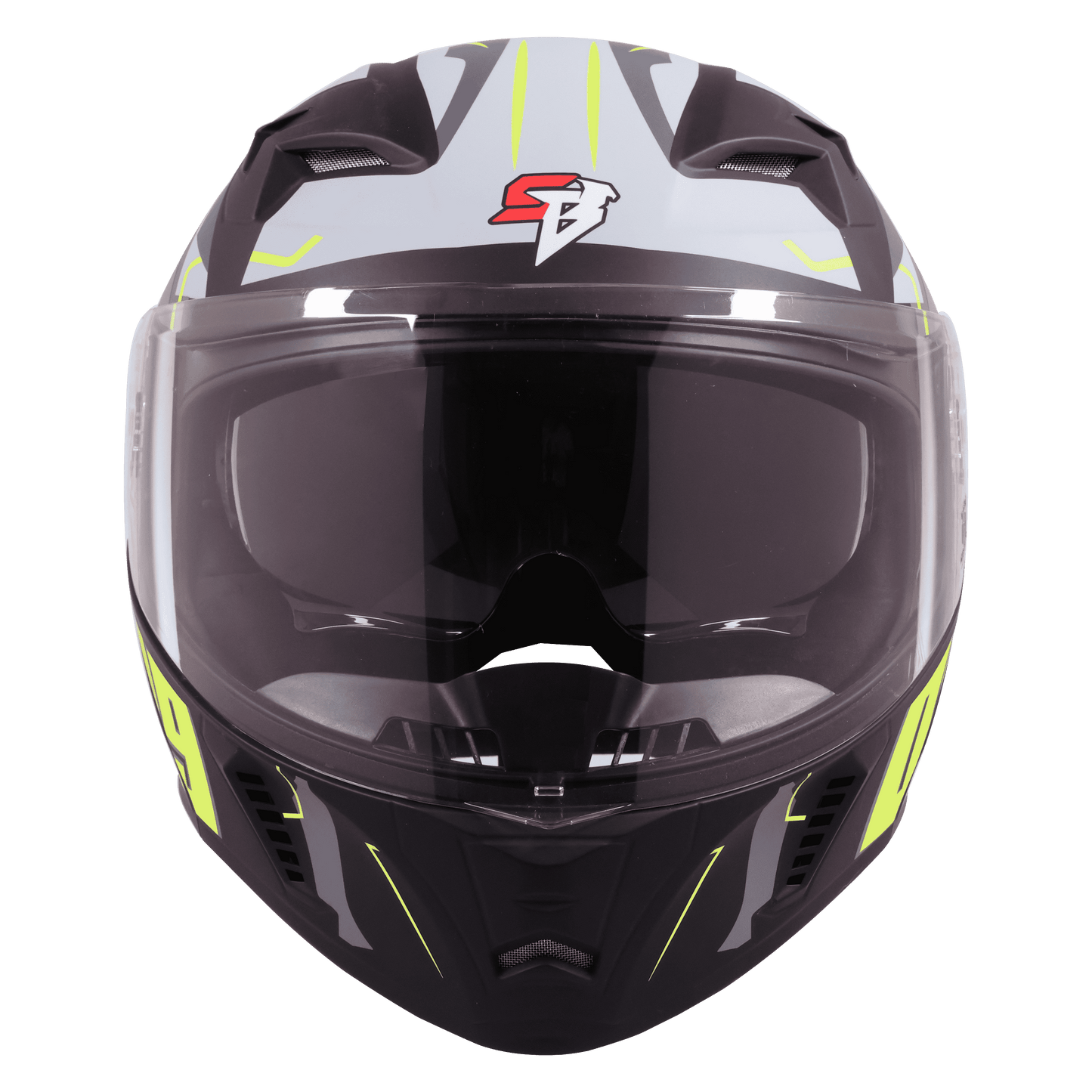 STEELBIRD SBA-20 ISS 09 HELMET - GLOSSY BLACK WITH NEON