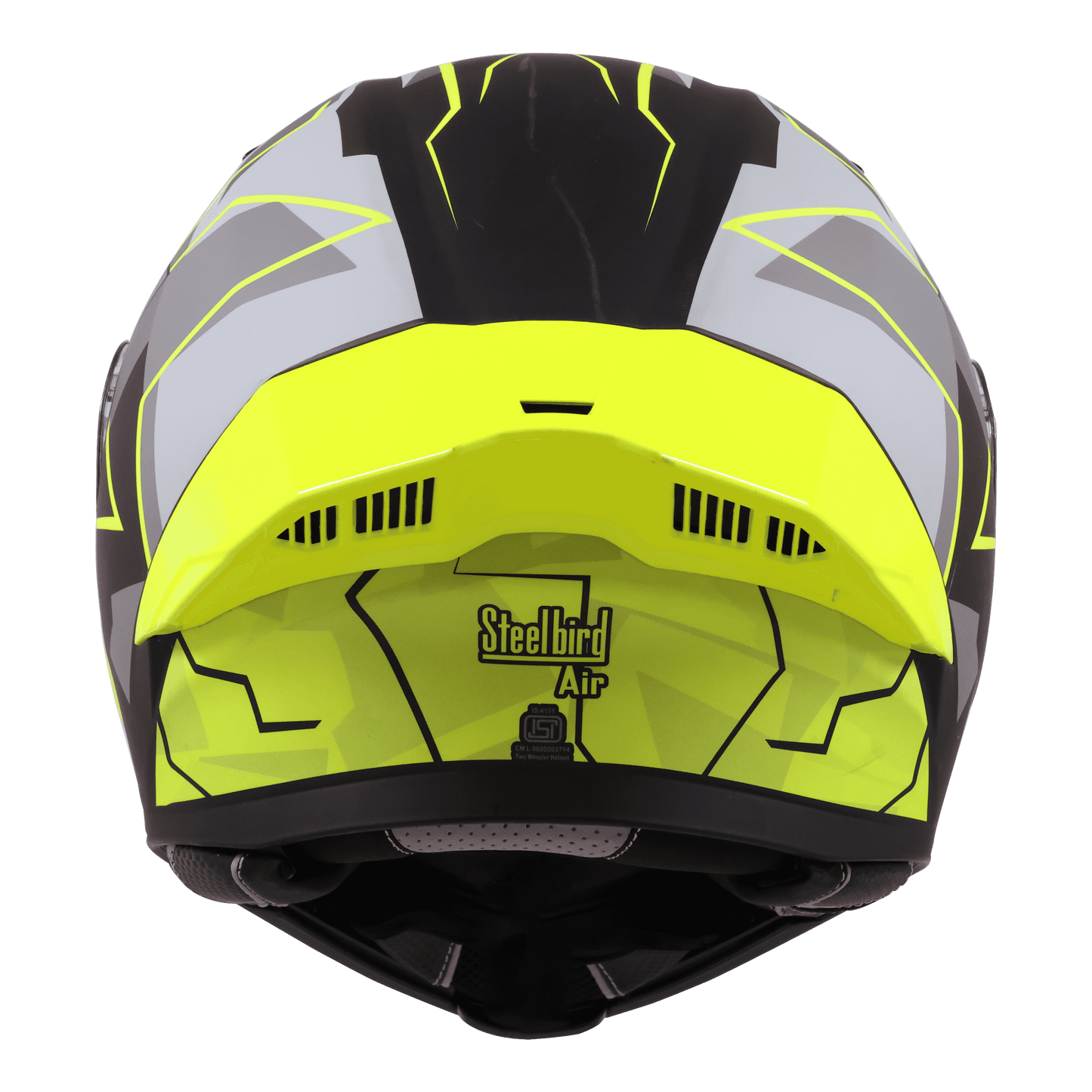 STEELBIRD SBA-20 ISS 09 HELMET - GLOSSY BLACK WITH NEON