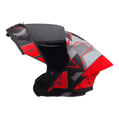 STEELBIRD SBA-20 ISS 09 HELMET - GLOSSY BLACK WITH RED