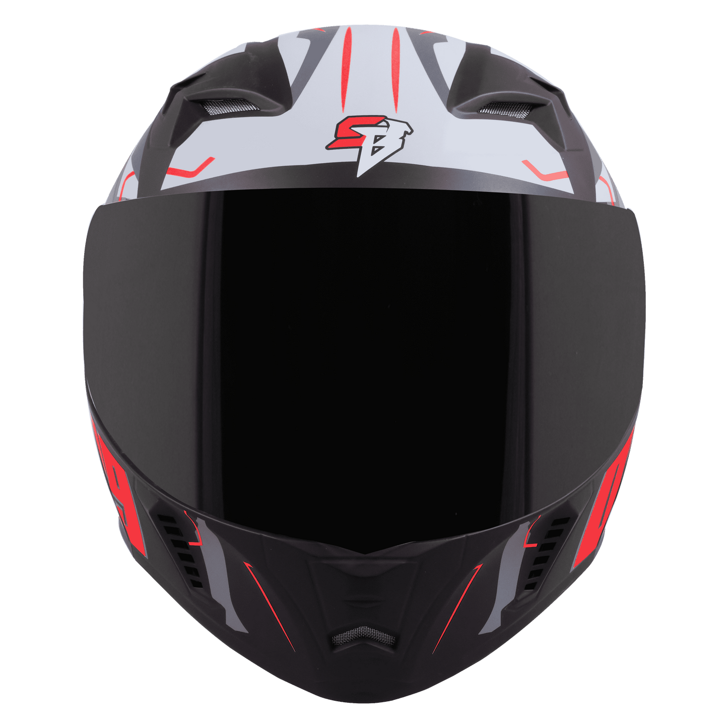 STEELBIRD SBA-20 ISS 09 HELMET - GLOSSY BLACK WITH RED
