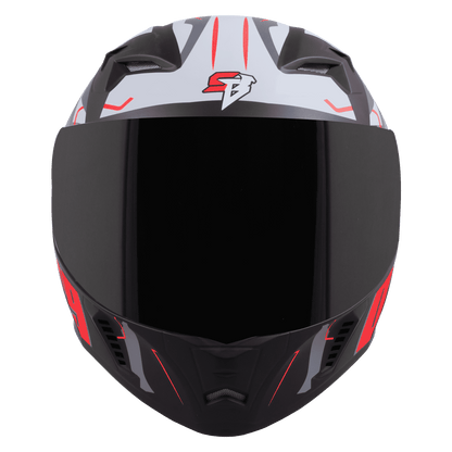 STEELBIRD SBA-20 ISS 09 HELMET - GLOSSY BLACK WITH RED